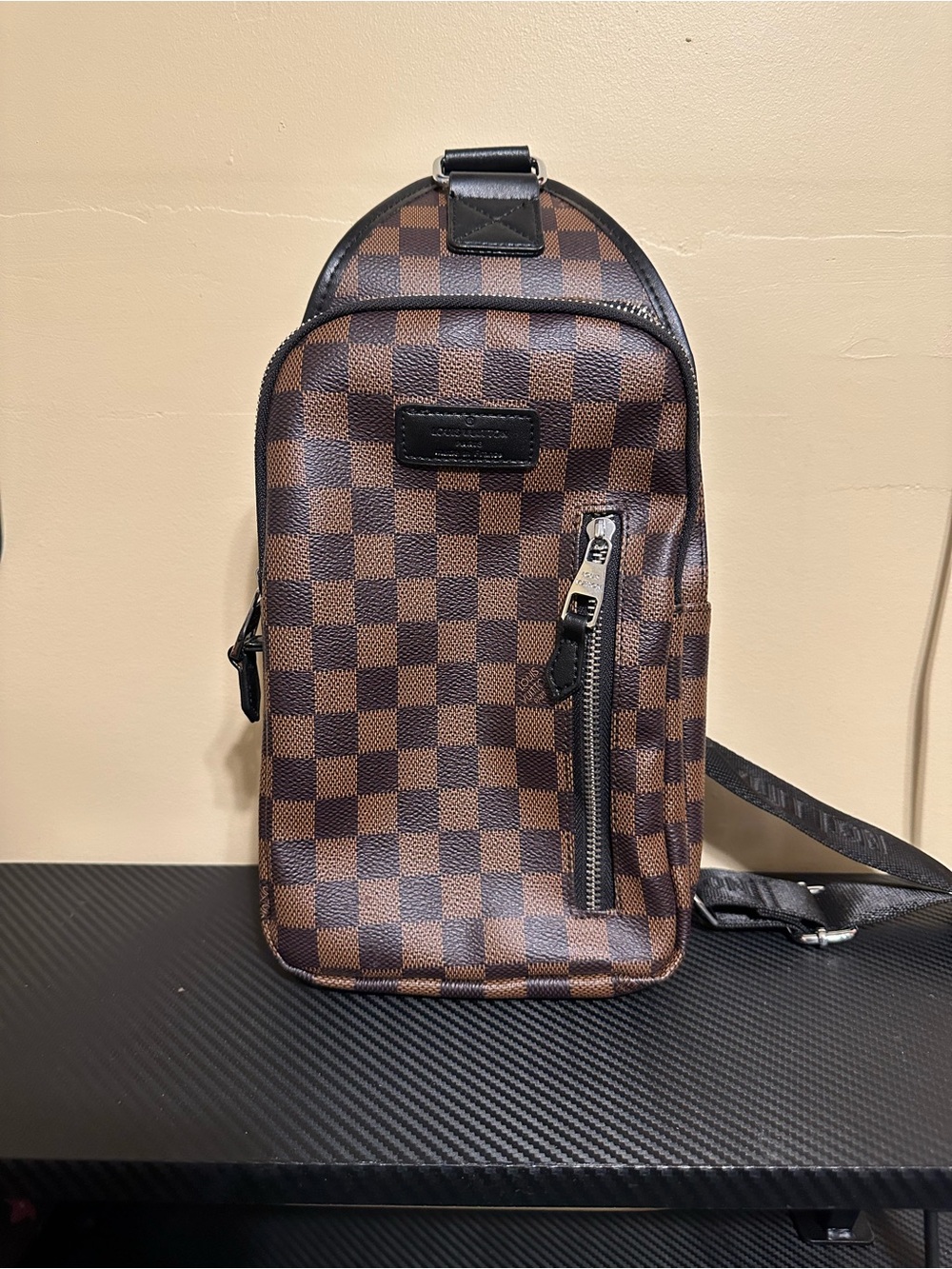 Checkered crossbody